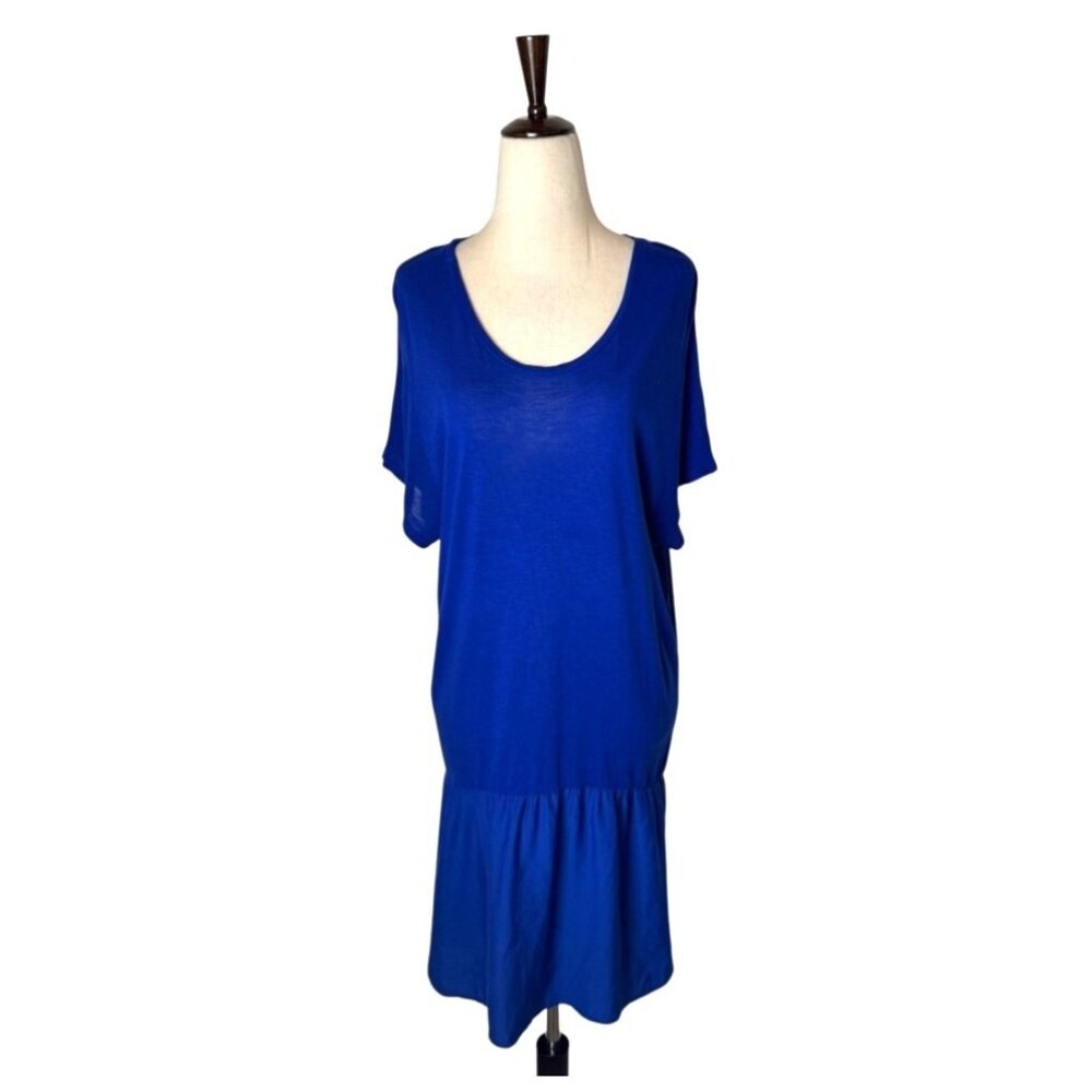 Anthropologie Dolan Left Coast Dress Women Small Blue High Low Tunic Preppy‎